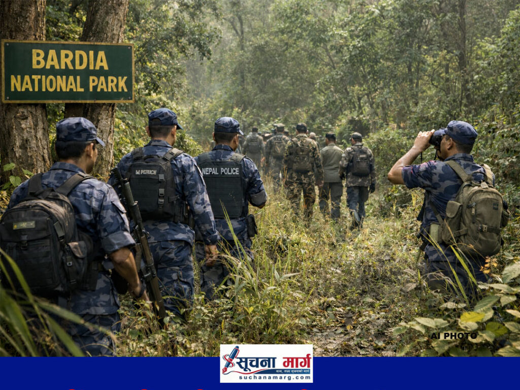 बर्दिया राष्ट्रिय निकुञ्जमा सिकार खेल्न गएका पाँच जना नाै दिन देखि सम्पर्क विहिन